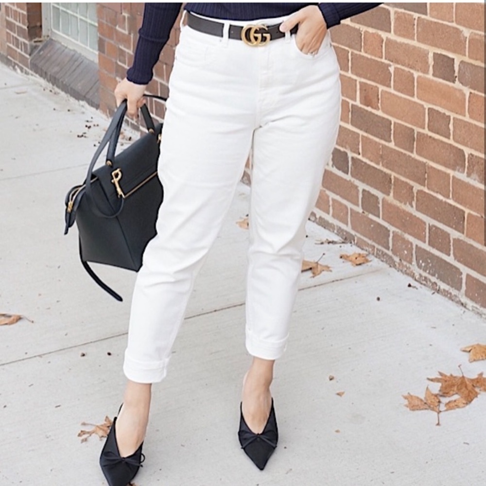 Everlane Curvy Cheeky Jean White Denim 32 Regular Jeans